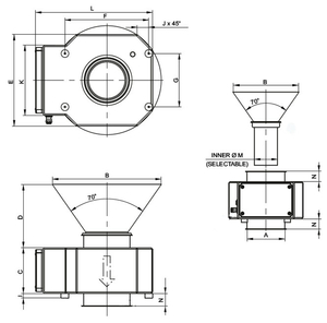 Abmessungen des Freifall detektors METRON 07 Flatline