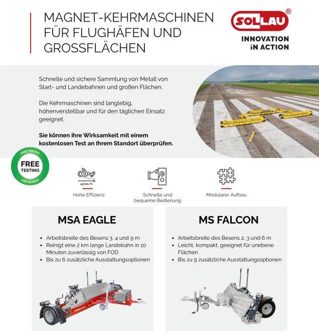 Magnet-Kehrmaschinen MS FALCON und MSA EAGLE