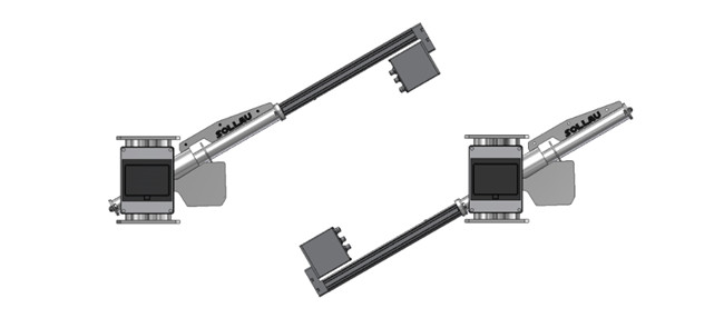 Der Zylinder kann im oberen oder unteren Teil des Abscheiders positioniert werden