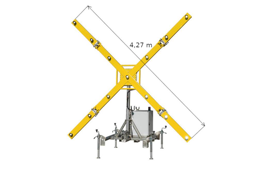 Mobiles LED-Hindernisfeuer FIREFLY 4 zur Markierung der Sperrung der Start- und Landebahn