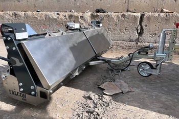 Magnetbesen MS 2000 FALCON – Reinigung von Flächen von heruntergefallenem Schrott