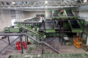 Metallabscheidung an einer Sortieranlage für Siedlungsabfall