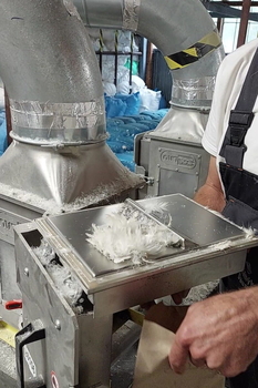 Plattenrohr-Magnet ML-P für Rohrleitungen – pneumatische Faserförderung in der Textilindustrie