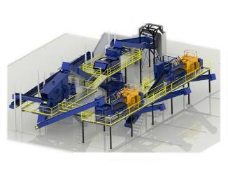 Automatische Sortieranlage für die Trennung von Aluminium-Radscheiben
