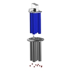 Der magnetische Kern wird aus dem Edelstahl-Schutzmantel herausgenommen (die Metalle fallen ab)